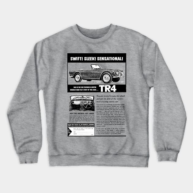 TRIUMPH TR4 - advert Crewneck Sweatshirt by Throwback Motors